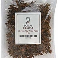 SOEOS Star Anise Seeds(Anis Estrella), Chinese Star Anise Pods, Dried Anise Star Spice, 4oz.