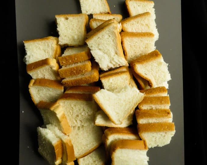 A quick breakfast or a midnight snack here's an easy bread kottu recipe. cut the bread.