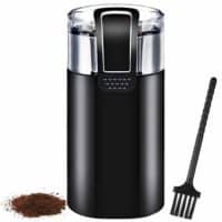 Coffee Grinder Electric, IKICH 120V Powerful Blade Coffee Bean & Spice Grinder with 12 Cups Large Grinding Capacity, Cord Storage, Portable & Compact, also for Spices, Pepper, Herbs, Nuts, Seeds, Grains and More 【2-year Warranty】