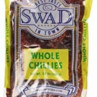 Swad Whole Red Dried Chillies 3.5oz, 100 Grams/Indian Groceries