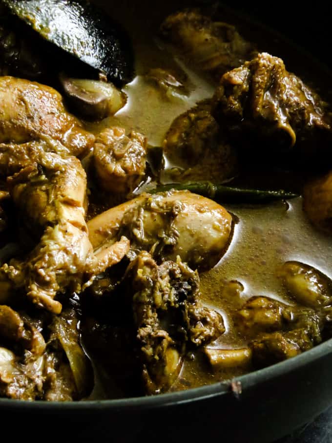 A curry chicken cooked without coconut milk gives you the chance to taste the true flavors of Sri Lankan spices and curry powder in its true form. A healthier version of the usual chicken curry which uses coconut milk, you can use this chicken curry recipe to cook for anyone who has high cholesterol levels or heart conditions and would like to avoid any curries cooked in coconut milk. A curry chicken cooked without coconut milk gives you the chance to taste the true flavors of Sri Lankan spices and curry powder in its true form. A healthier version of the usual chicken curry which uses coconut milk, you can use this chicken curry recipe to cook for anyone who has high cholesterol levels or heart conditions and would like to avoid any curries cooked in coconut milk.