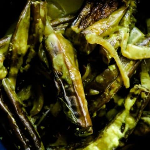 Sri Lankan creamy (brinjal)eggplant curry.