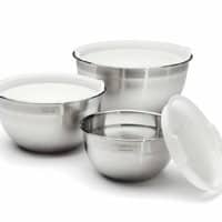 Cuisinart CTG-00-SMB Stainless Steel Mixing Bowls with Lids, Set of 3