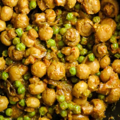 mushroom and peas masala curry.