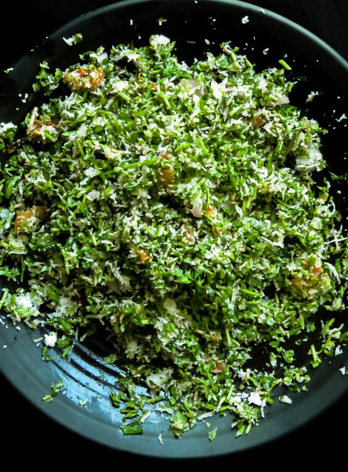 Sri Lankan gotu kola(pennywort)salad.