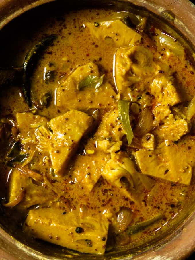 jackfruit curry cooked in coconut milk.