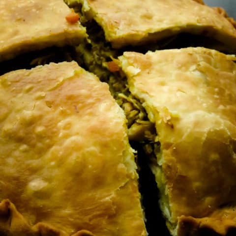 Sri Lankan adukku roti(chicken-crepes layered pies).