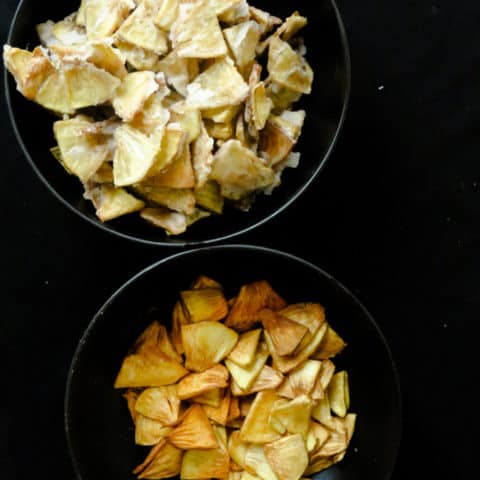 Fried breadfruit two ways(Sweet and spicy)