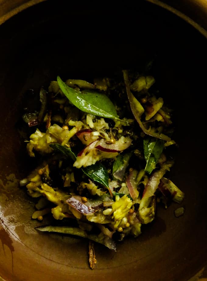 rasam ingredients in a pot.