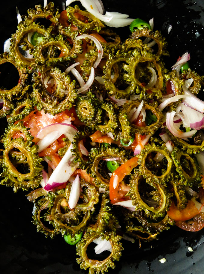 bitter gourd fried salad.