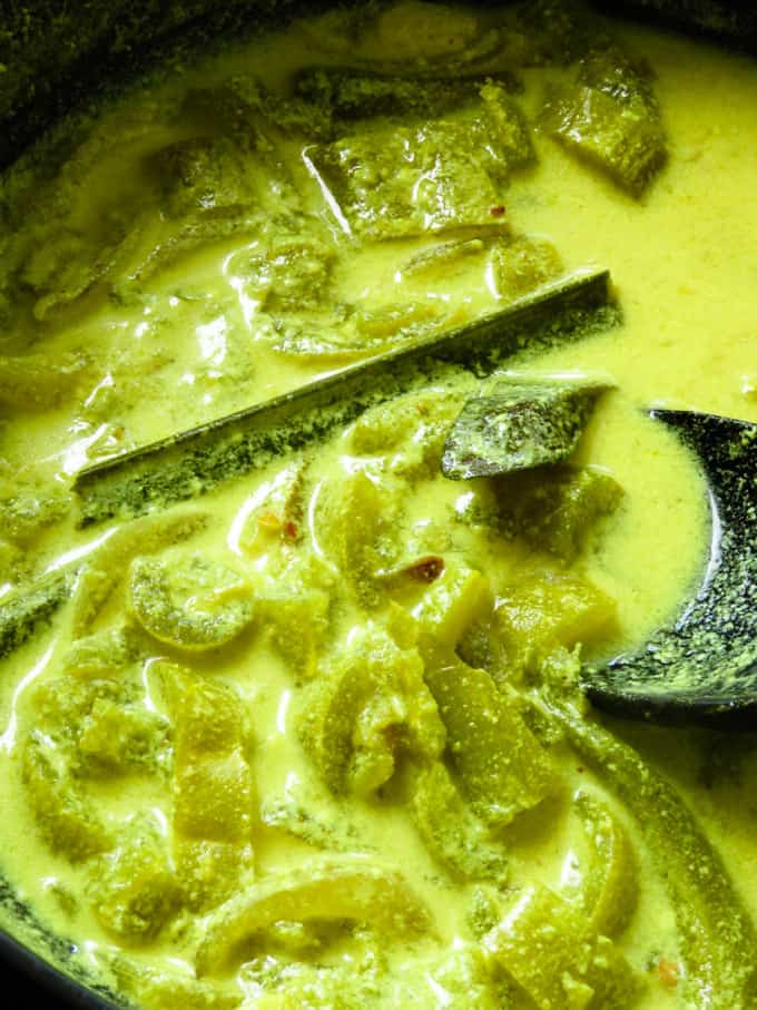 Sri Lankan coconut milk snake gourd curry