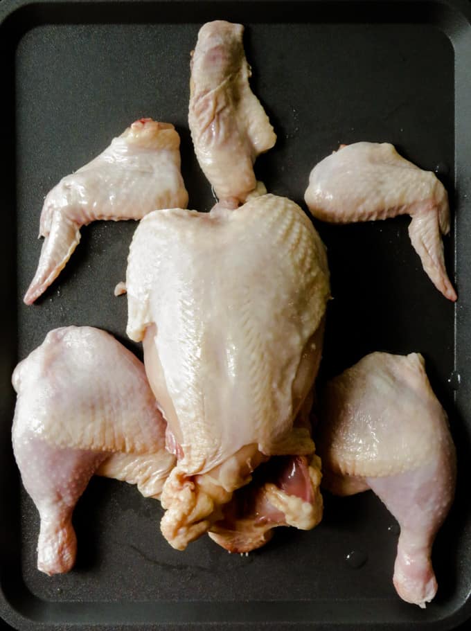 how to cut the chicken leg from the chicken breast.