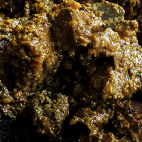 beef korma curry(slow cooked Indian beef curry).