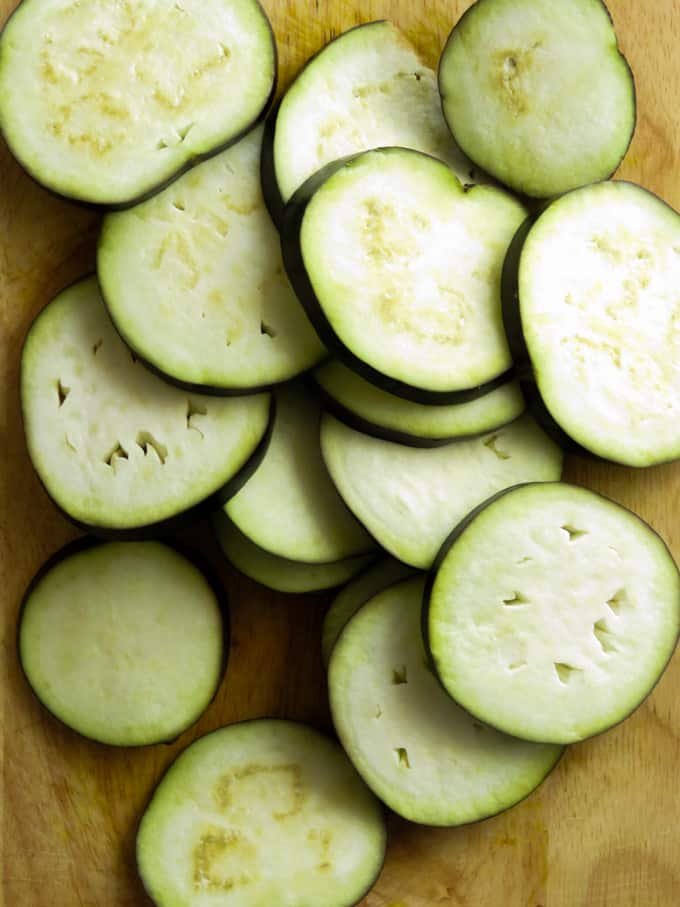 sliced egg plant/aubergine pictures.