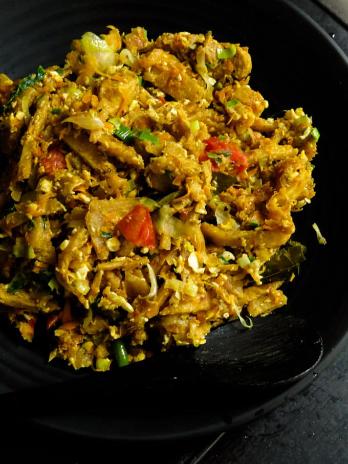 Sri Lankan kottu made at home.