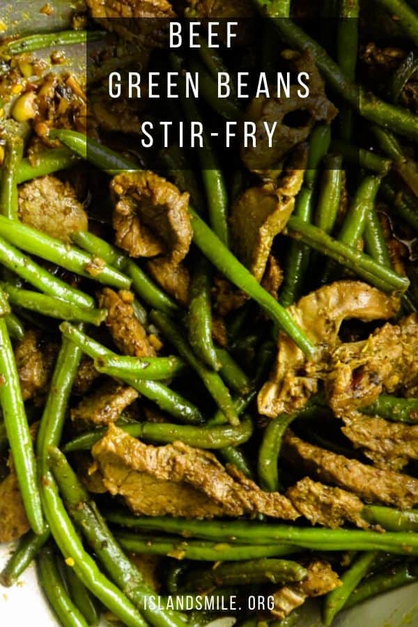 easy to make low carb, gluten free stir-fry made with crispy beef and green beans, an easy side dish for dinner.