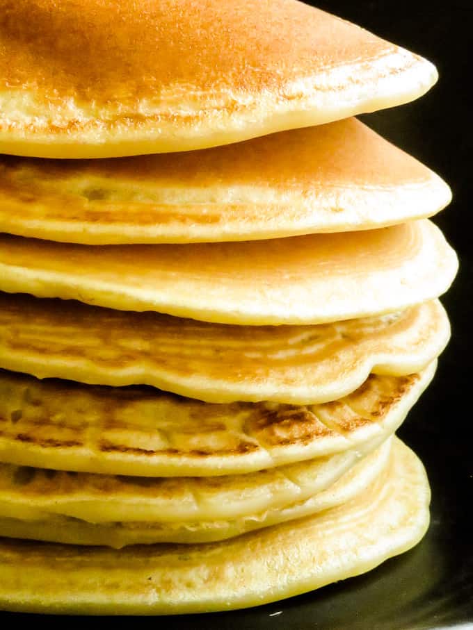 How to make pancakes without milk or eggs.