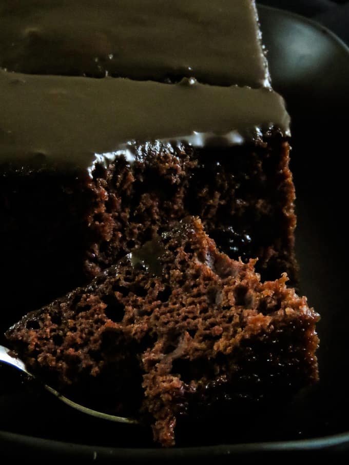 wacky chocolate cake image