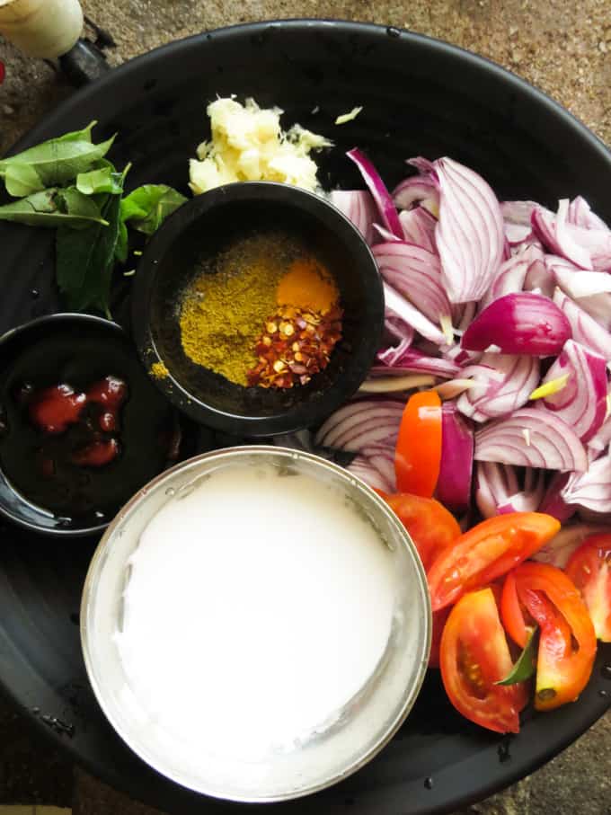 curry ingredients to make sloppy joes.