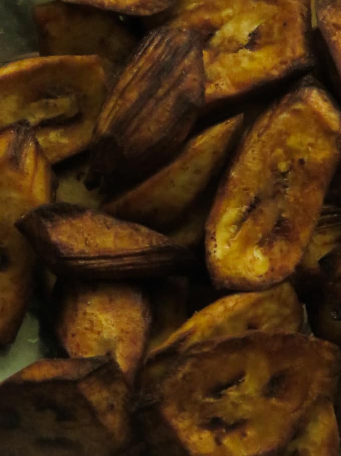 deep fried ash plantain chips.