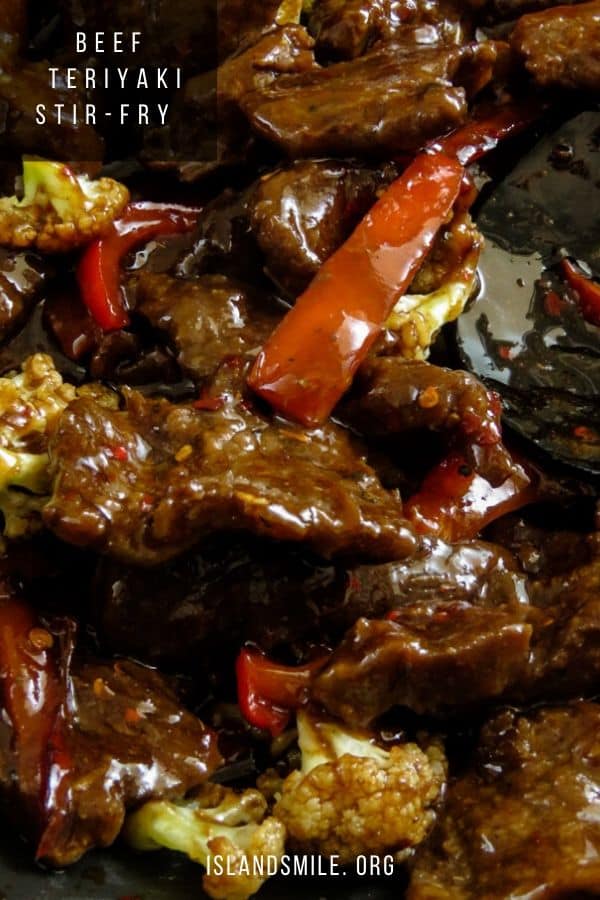 beef teriyaki stir-fry. Thin beef slices stir-fried in teriyaki sauce made at home and tossed in with your favorite veggies gives you endless possibilities of quick lunch or dinner meals.