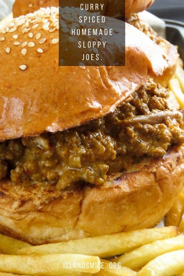 Homemade sloppy joes made with minced beef, cooked with onions, tomatoes, curry powders then cooked with coconut milk to give these sloppy joes the curry-spiced flavors. 