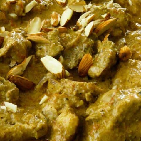 chicken pasanda(Indian almond-badam chicken curry).
