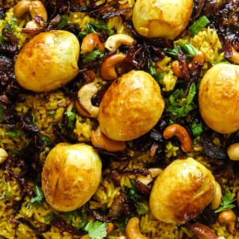 egg biryani (one pot rice dish/stove-top)