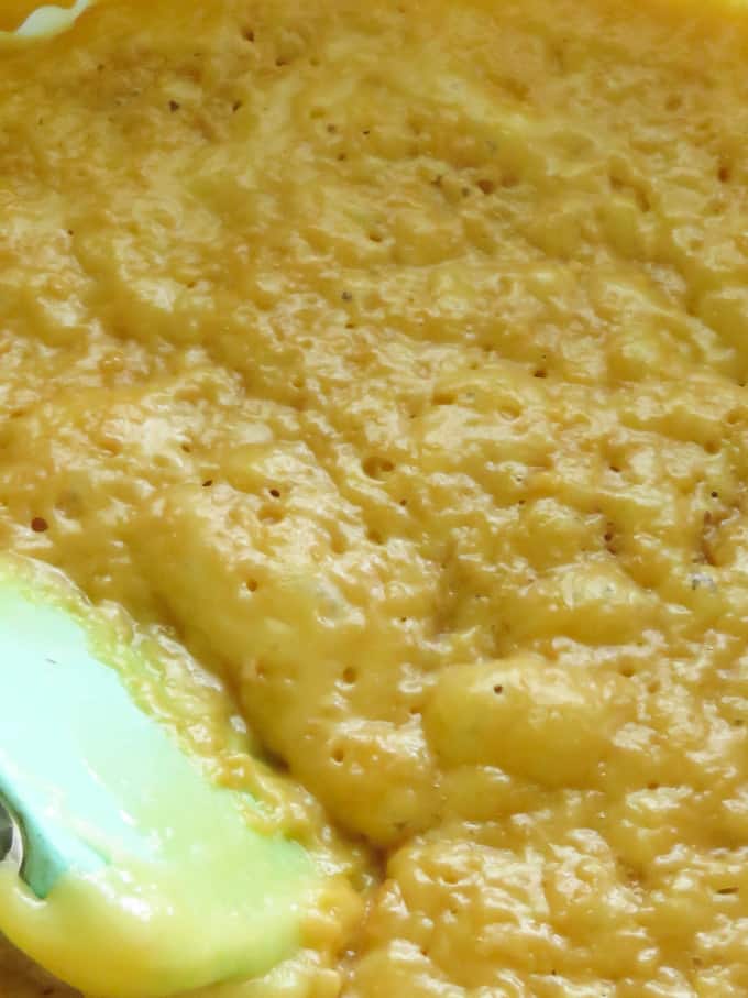 mixing the condensed milk to make the milk toffee