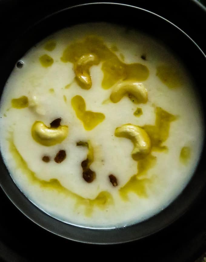 sweet semolina porridge in a bowl