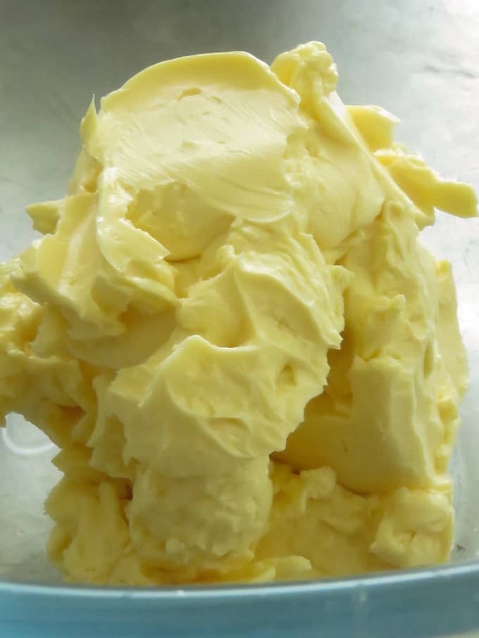 butter in a bowl.