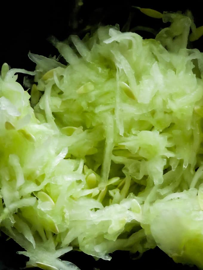 grated cucumber for the raita(cucumber dip).