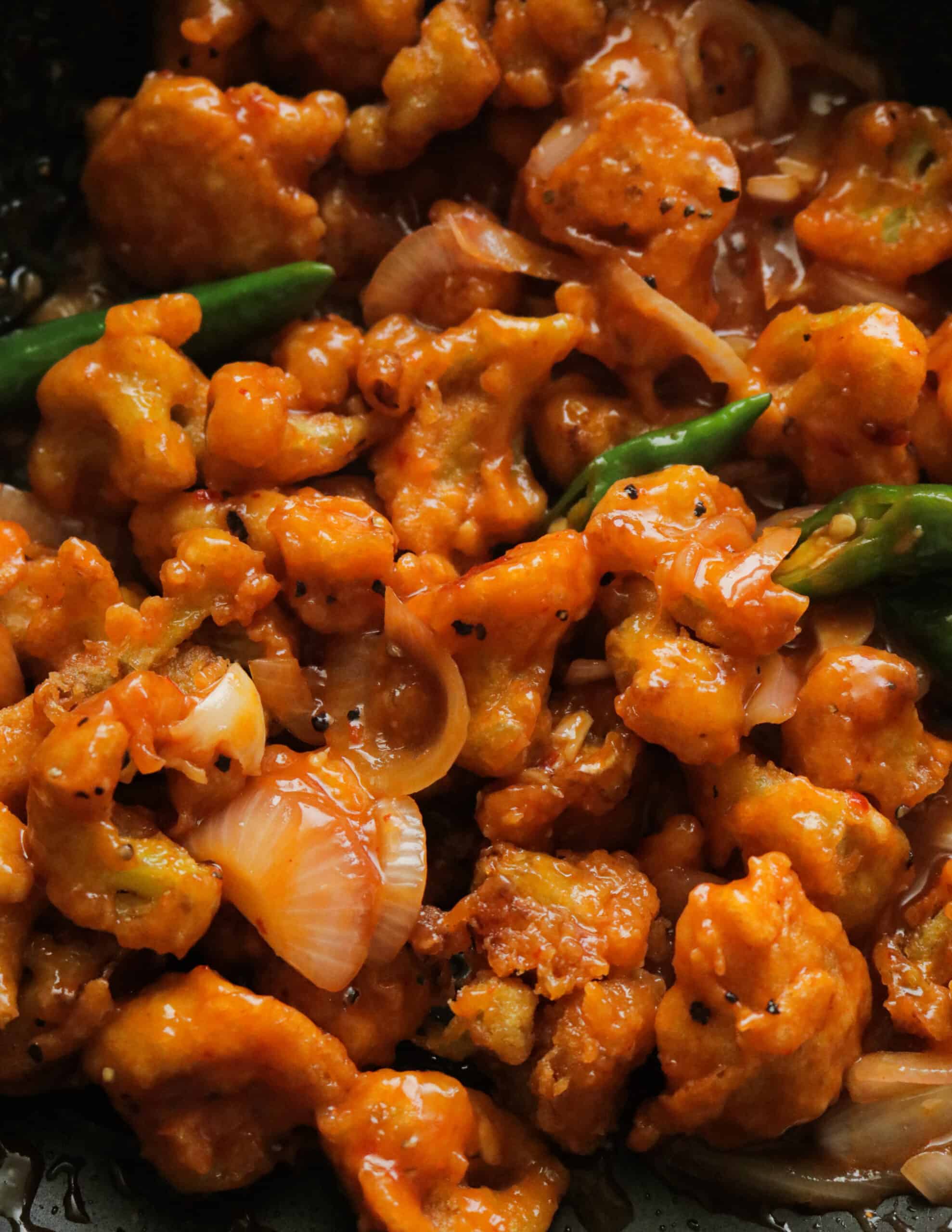 mixed gobi manchurian served in a bowl