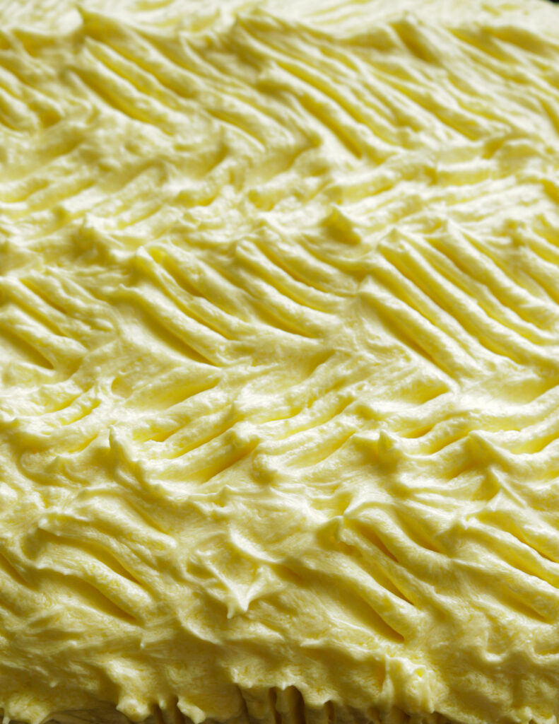 butter cream frosting for the ribbon cake