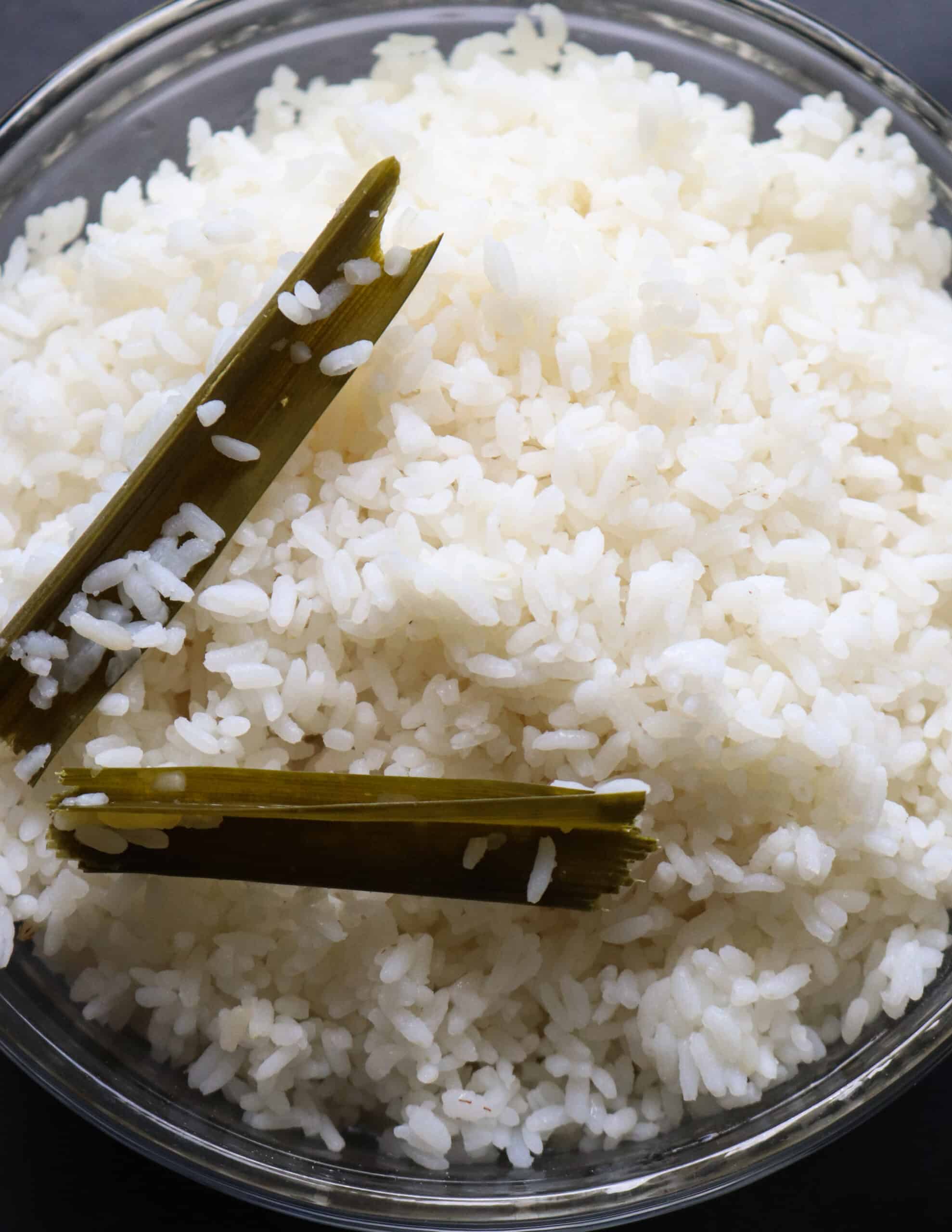cooked rice served in a bowl