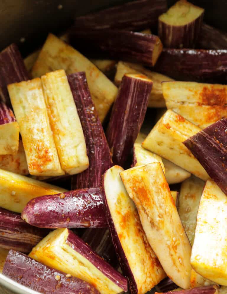 EGGPLANT FRIES IN AIR FRYER(no breading) ISLAND SMILE