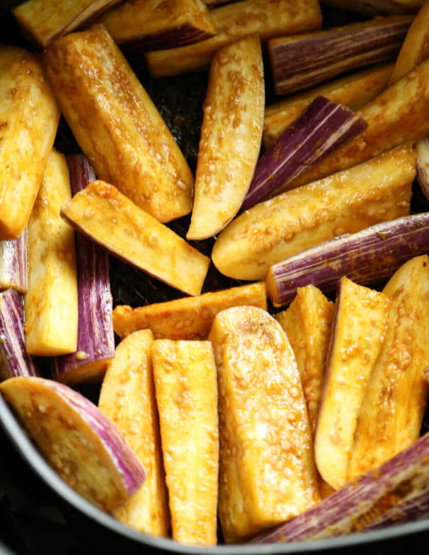 EGGPLANT FRIES IN AIR FRYER(no breading) ISLAND SMILE
