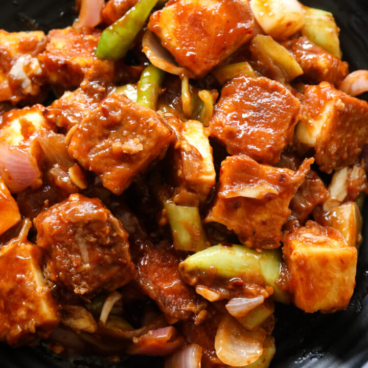 chilli paneer(Indo Chinese recipe).