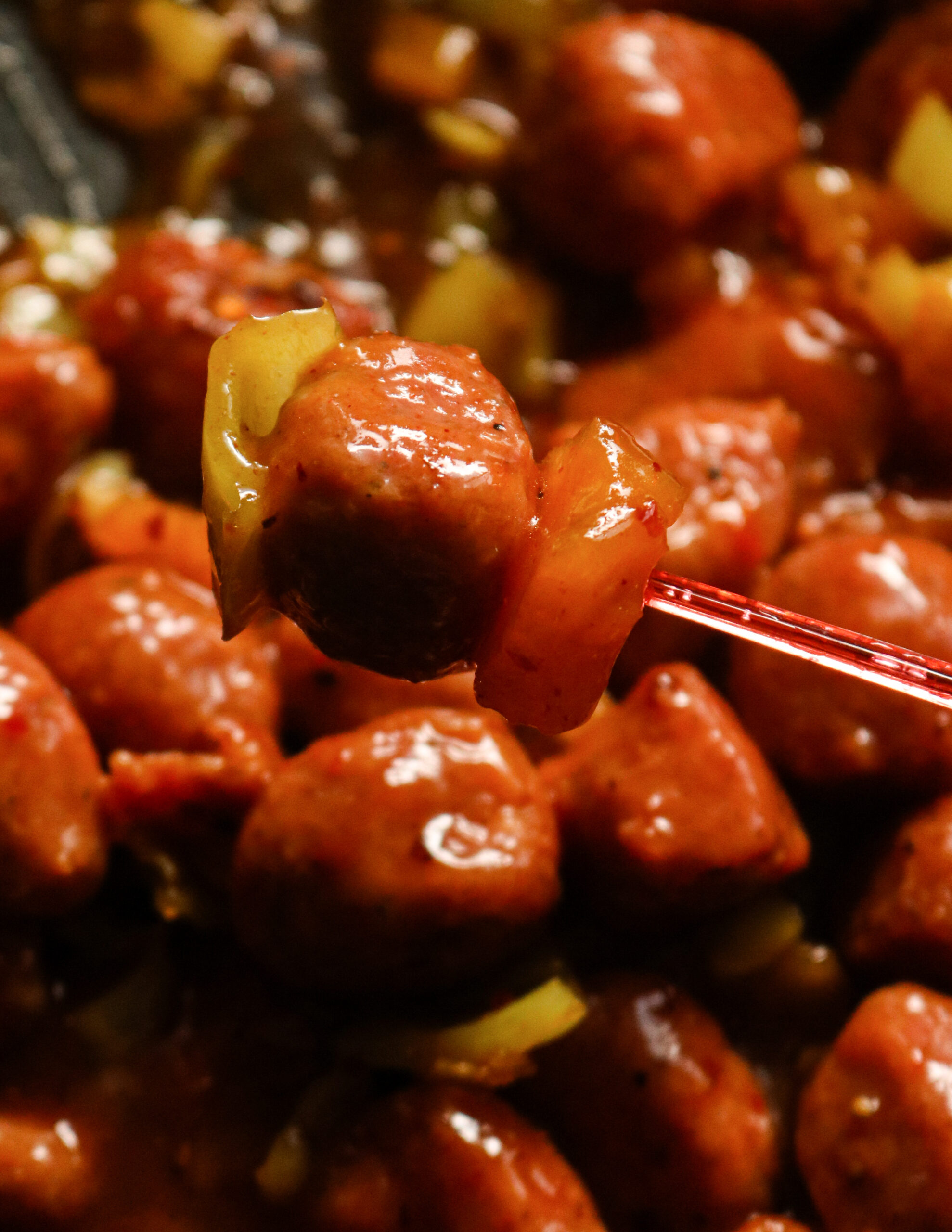sweet and sour meatballs with pineapple