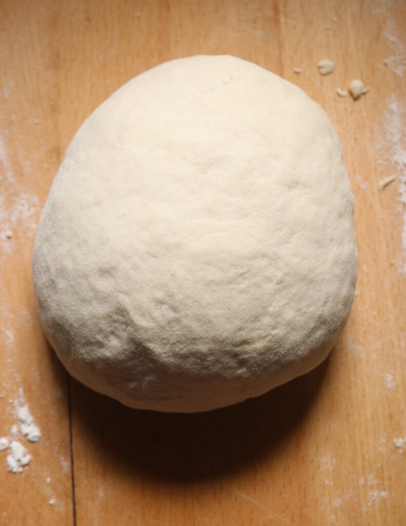 smooth dough ball to make the kibula banis