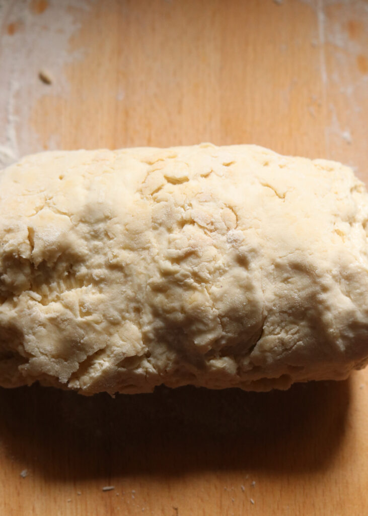 dough rolled into a log to make the kibula banis.