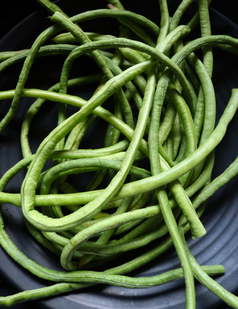 long beans ready to be cooked.