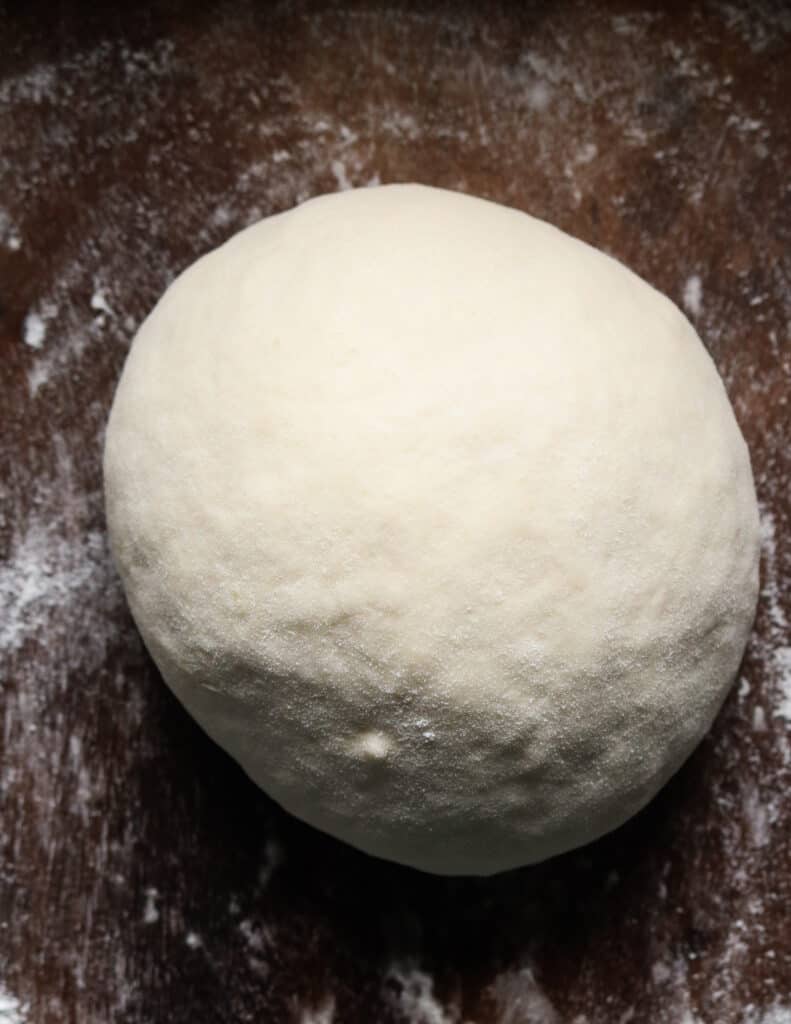 firm and smooth dough ball to make the roast paan.