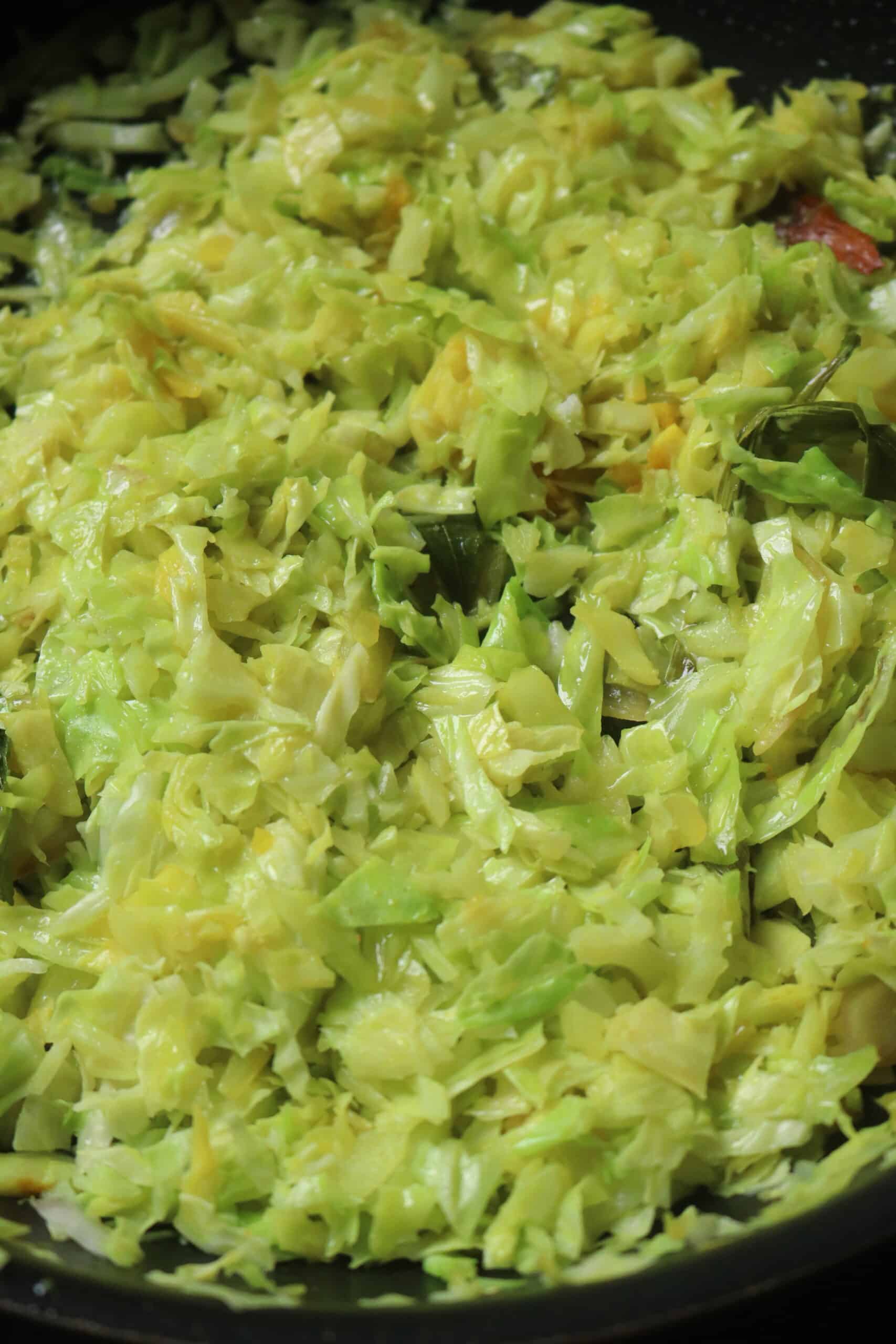 Sri Lankan cabbage mallung(cabbage coconut sambol. ISLAND SMILE