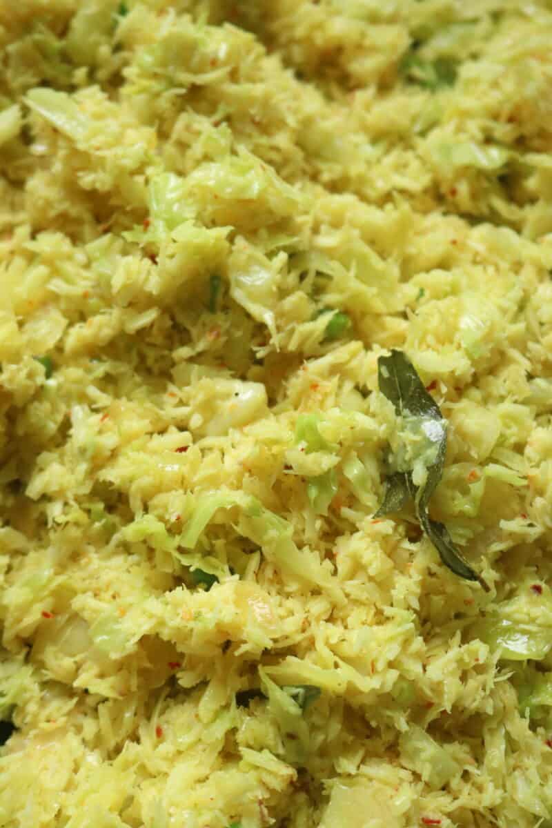 Sri Lankan cabbage mallung(cabbage coconut sambol. ISLAND SMILE