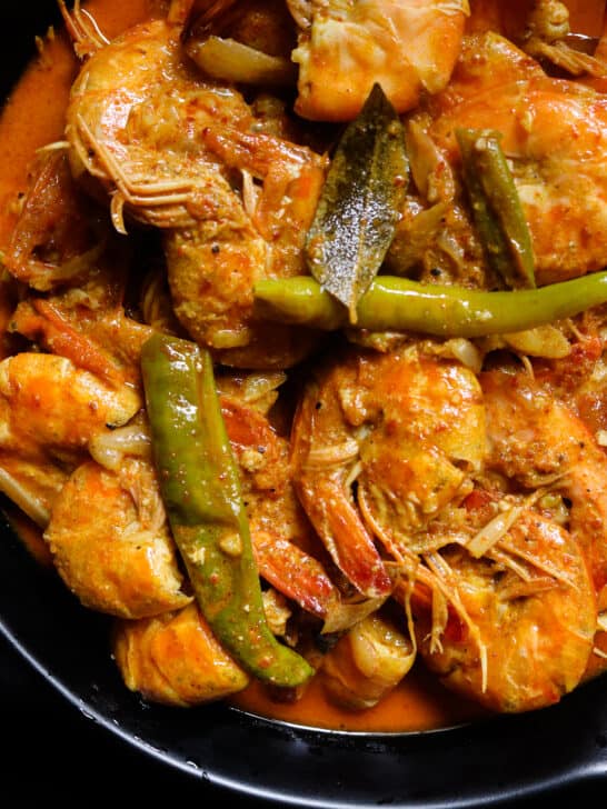 Sri Lankan prawn curry.