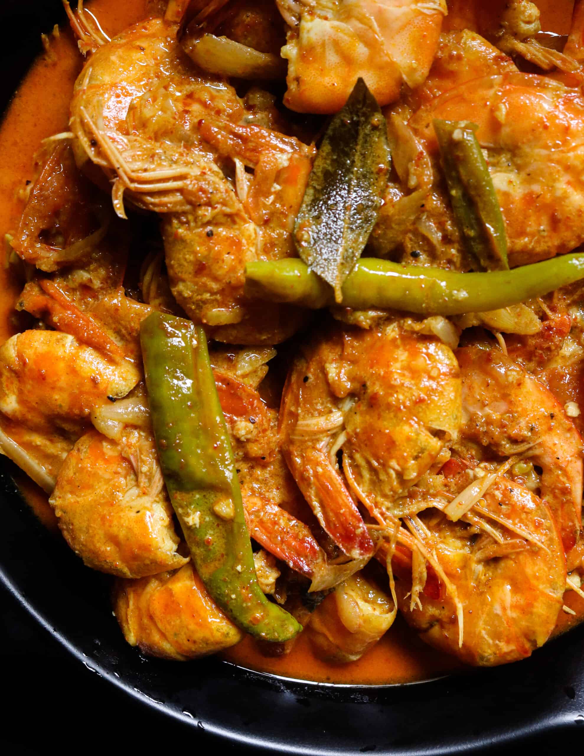Sri Lankan prawn curry.